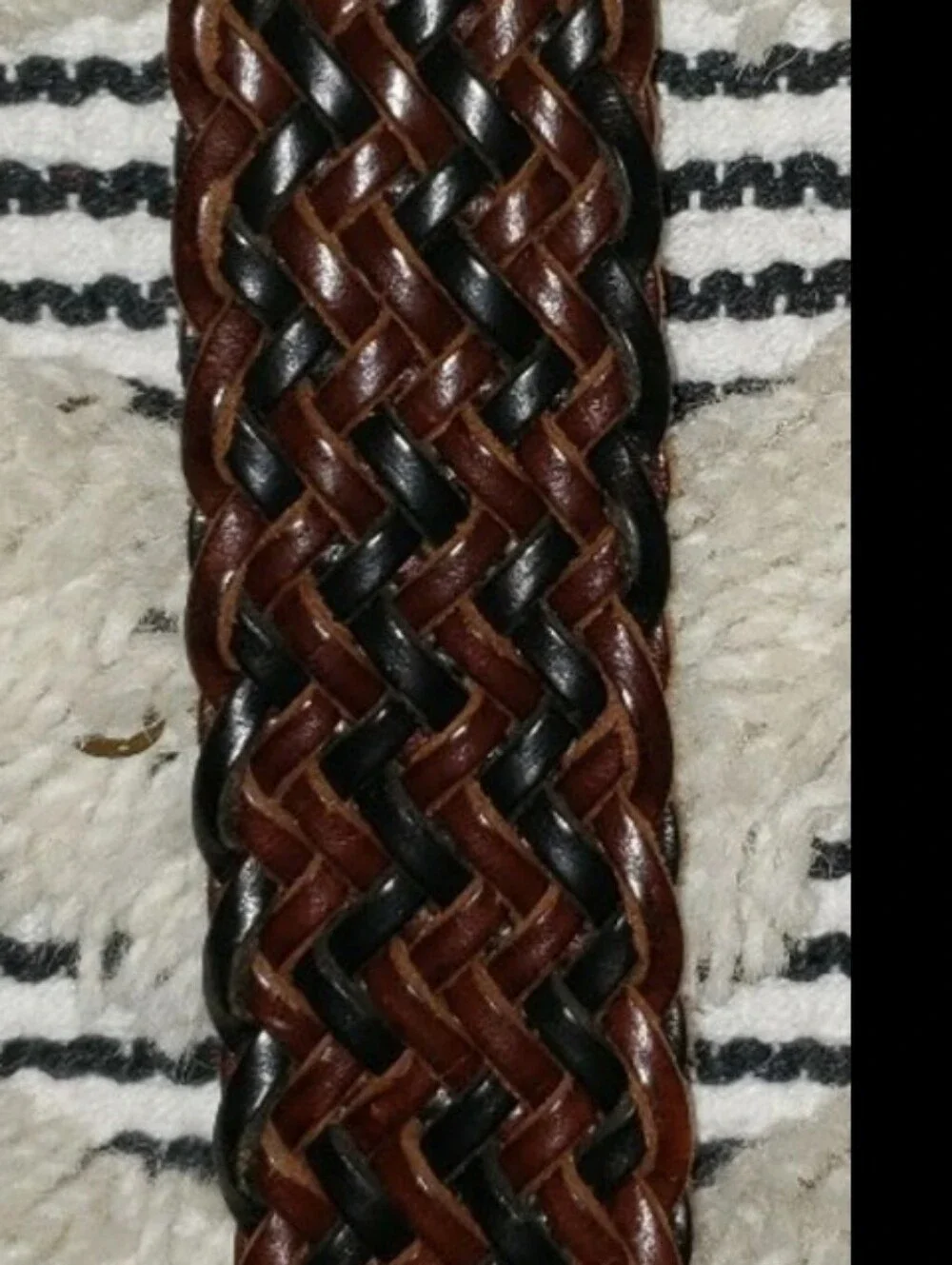 Vintage Braided Brighton BeltTwo-Tone, Gold & Silver Hardware
